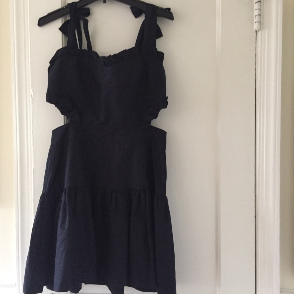 Rebecca Taylor Corset Style & Side Cut Out Mini Dress - Picture 4 of 11